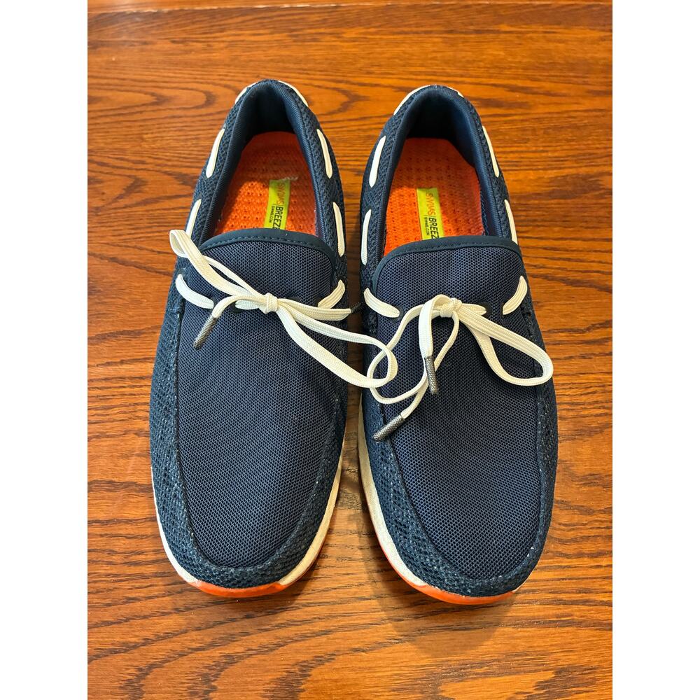 Swims Breeze Leap Laser Lace Loafer Slip On Navy Blue Men's Size 7